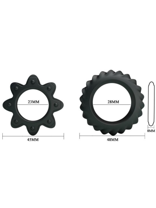 BAILE KIT 2 ANILLOS SILICONA RING FLOWERING