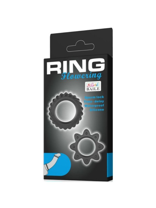 BAILE KIT 2 ANILLOS SILICONA RING FLOWERING