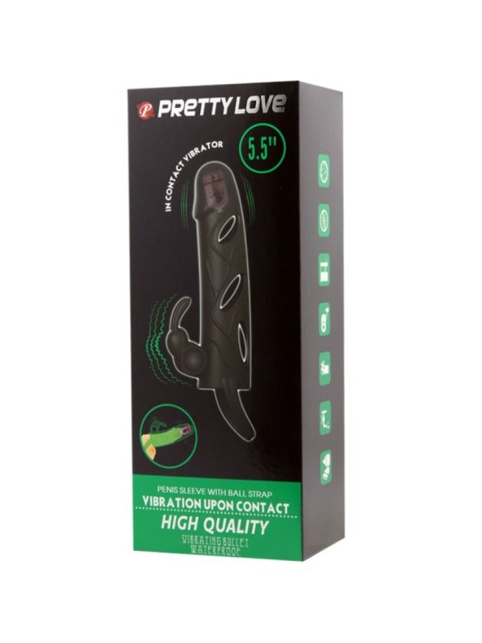 PRETTY LOVE FUNDA SILICONA CON VIBRACION 14 CM 20