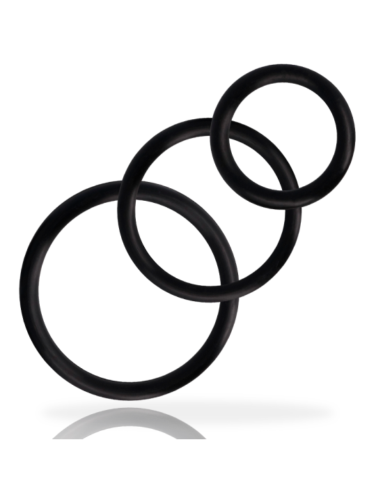 ADDICTED TOYS SET ANILLOS PENE NEGRO