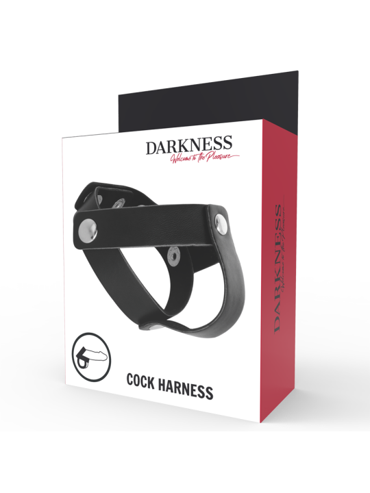 DARKNESS ANILLO DE PIEL PARA PENE Y TESTICULOS