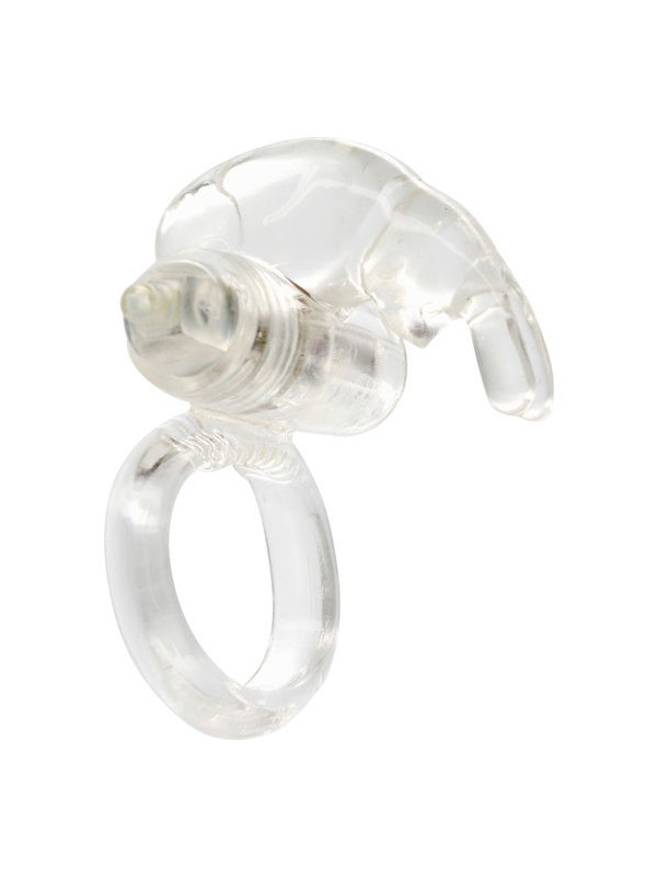 SEVEN CREATIONS ANILLO VIBRADOR DE SILICONA TRANSPARENTE