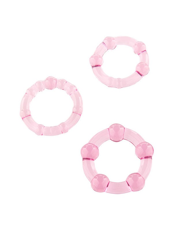 SEVEN CREATIONS JUEGO TRES ANILLOS PENE ROSA