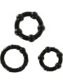 SEVEN CREATIONS JUEGO TRES ANILLOS PENE NEGRO