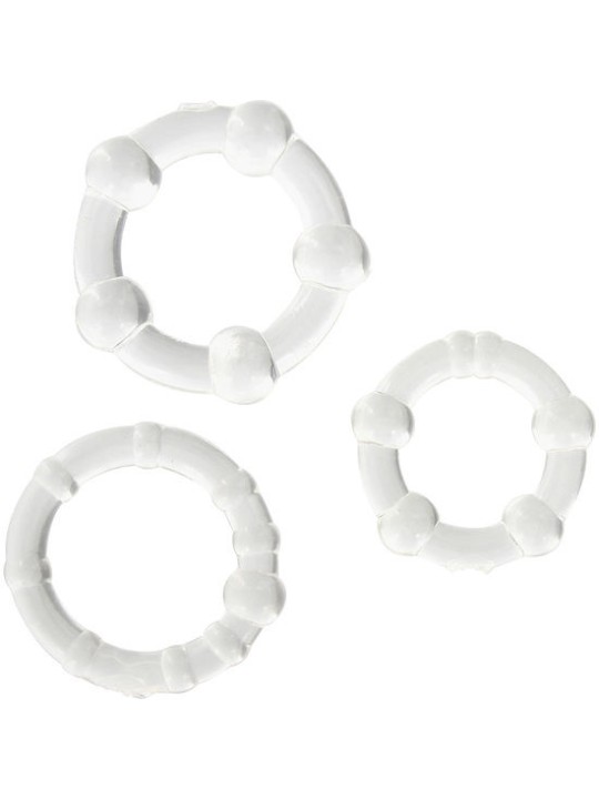 SEVEN CREATIONS JUEGO TRES ANILLOS PENE TRANSPARENTE