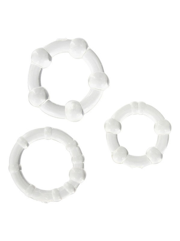 SEVEN CREATIONS JUEGO TRES ANILLOS PENE TRANSPARENTE