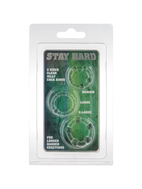 SEVEN CREATIONS JUEGO TRES ANILLOS PENE TRANSPARENTE