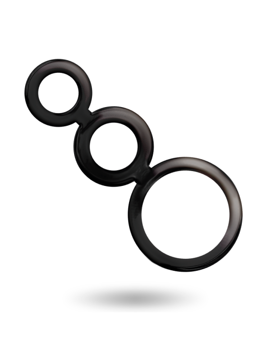 ADDICTED TOYS SET ANILLOS PENE Y TESTICULOS AHUMADO