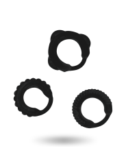 ADDICTED TOYS SET 3 ANILLOS PENE NEGRO