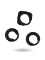 ADDICTED TOYS SET 3 ANILLOS PENE NEGRO