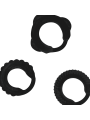 ADDICTED TOYS SET 3 ANILLOS PENE NEGRO