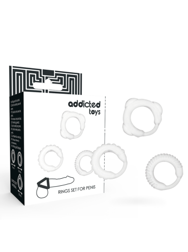 ADDICTED TOYS SET 3 ANILLOS PENE CLEAR