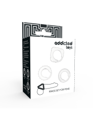 ADDICTED TOYS SET 3 ANILLOS PENE CLEAR