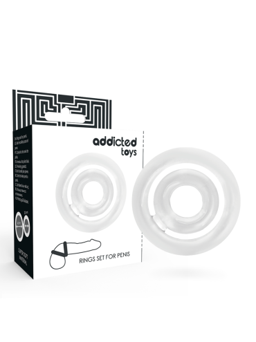 ADDICTED TOYS POTENZ SET ANILLOS PENE CLEAR