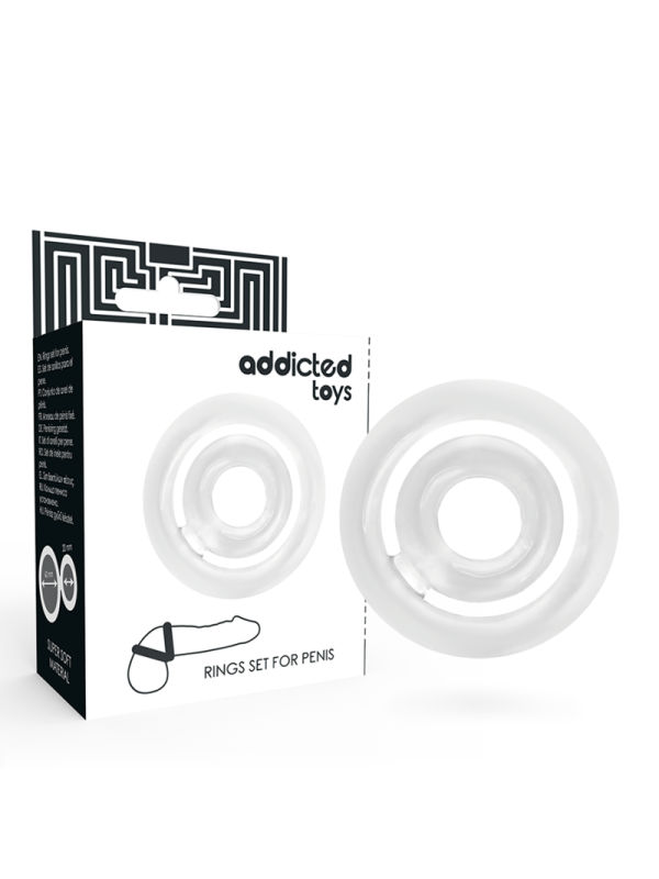 ADDICTED TOYS POTENZ SET ANILLOS PENE CLEAR