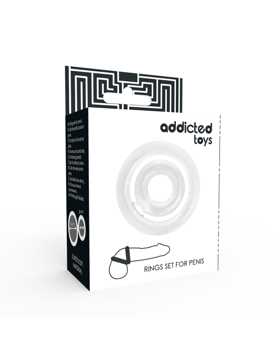 ADDICTED TOYS POTENZ SET ANILLOS PENE CLEAR