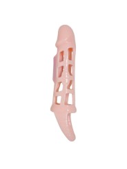 BAILE FUNDA EXTENSORA PENE CON VIBRACION Y STRAP NATURAL 135 CM