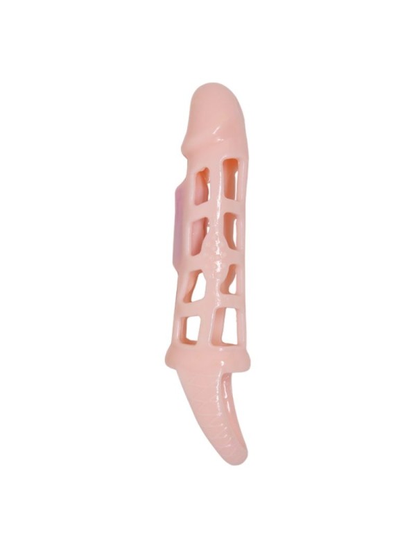 BAILE FUNDA EXTENSORA PENE CON VIBRACION Y STRAP NATURAL 135 CM