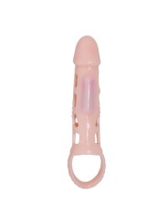 BAILE FUNDA EXTENSORA PENE CON VIBRACION Y STRAP NATURAL 135 CM