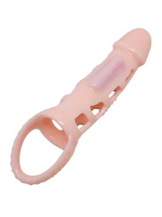 BAILE FUNDA EXTENSORA PENE CON VIBRACION Y STRAP NATURAL 135 CM