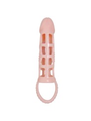 BAILE FUNDA EXTENSORA PENE CON VIBRACION Y STRAP NATURAL 135 CM
