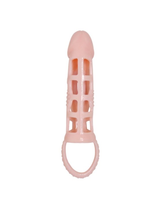BAILE FUNDA EXTENSORA PENE CON VIBRACION Y STRAP NATURAL 135 CM