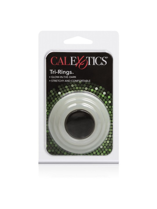 CALEXOTICS SET TRES ANILLAS BRILLO EN LA OSCURIDAD