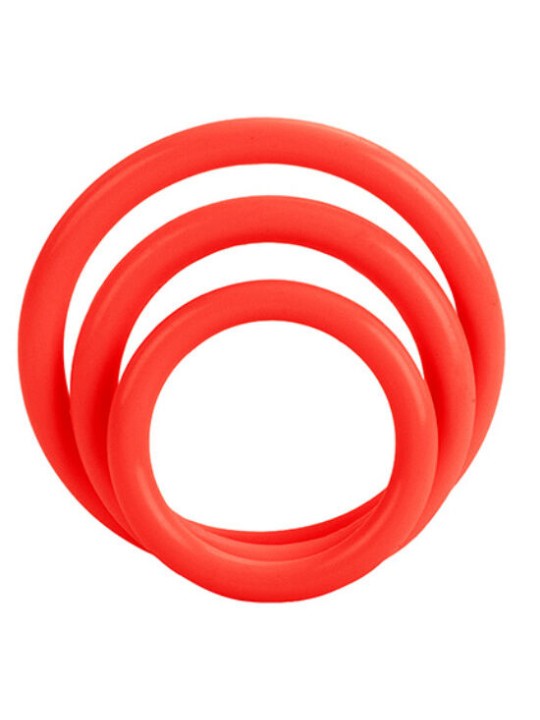 CALEXOTICS SET TRES ANILLAS ERECCION ROJO
