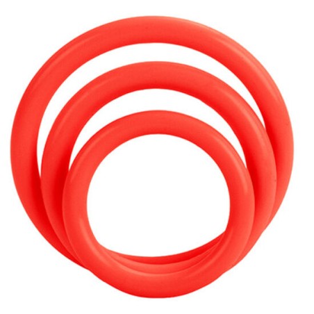 CALEXOTICS SET TRES ANILLAS ERECCION ROJO