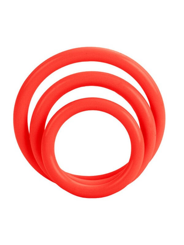 CALEXOTICS SET TRES ANILLAS ERECCION ROJO