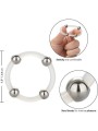 CALEXOTICS ANILLO DE SILICONA CON CUENTAS DE ACERO TALLA L