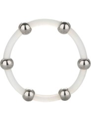 CALEXOTICS ANILLO DE SILICONA CON CUENTAS DE ACERO TALLA XL