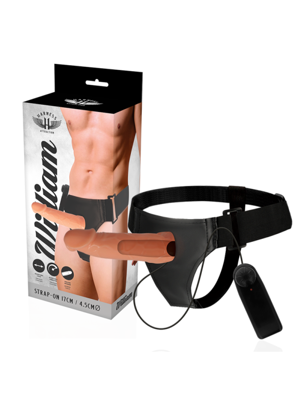 HARNESS ATTRACTION ARNES HUECO WILLIAN CON VIBRADOR 17 CM O 45 CM