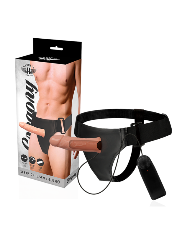 HARNESS ATTRACTION ARNES HUECO GREGORY CON VIBRADOR 165 CM O 43 CM