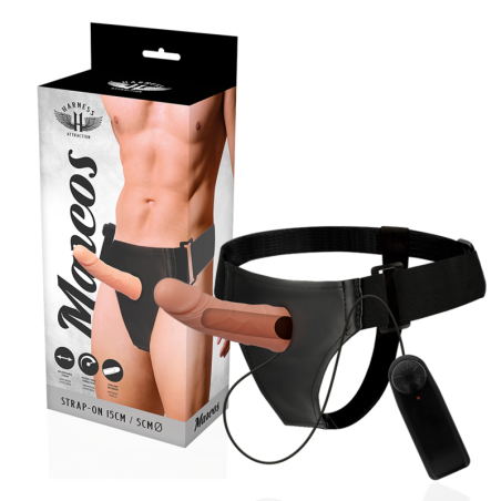HARNESS ATTRACTION ARNES HUECO MARCOS CON VIBRADOR 15 CM O 5 CM