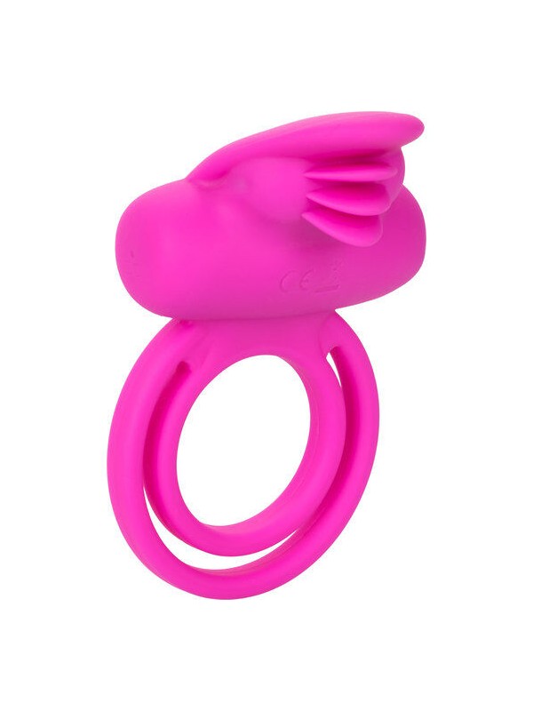 CALEXOTICS DUAL CLIT FLICKER ENHANCER DOBLE ANILLO VIBRADOR DE SILICONA ROSA