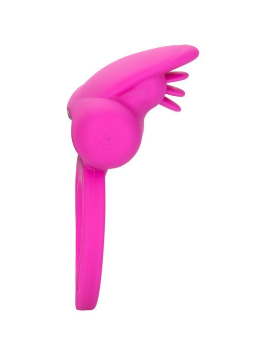 CALEXOTICS DUAL CLIT FLICKER ENHANCER DOBLE ANILLO VIBRADOR DE SILICONA ROSA