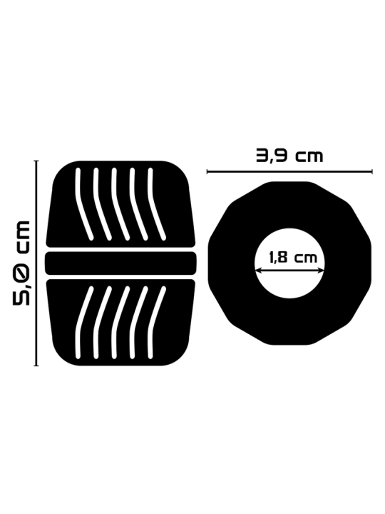 POWERING SUPER FLEXIBLE Y RESISTENTE ANILLO PENE 5 CM PR11 NEGRO