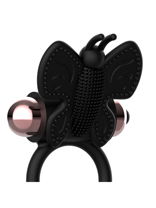 COQUETTE CHIC DESIRE COCK RING BUTTERFLY ANILLO VIBRADOR NEGRO GOLD