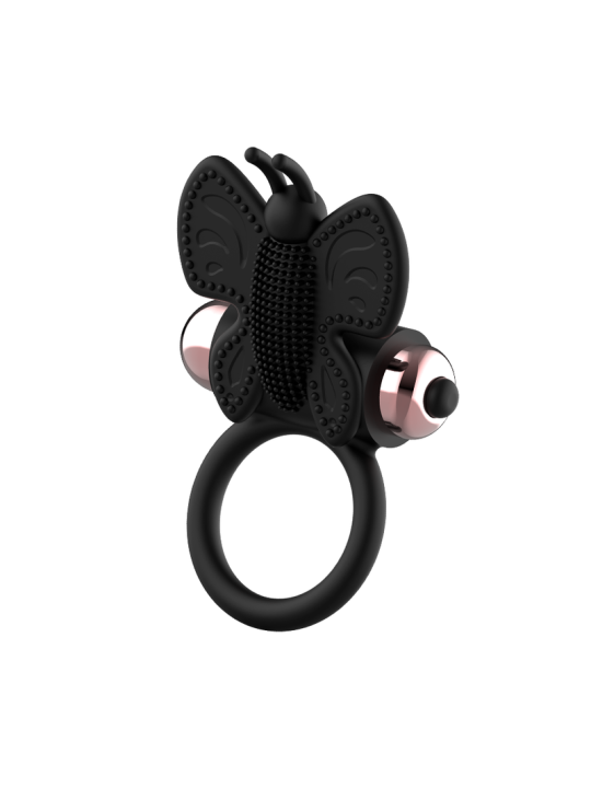 COQUETTE CHIC DESIRE COCK RING BUTTERFLY ANILLO VIBRADOR NEGRO GOLD