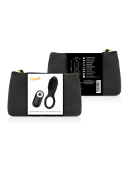 COQUETTE CHIC DESIRE ANILLO VIBRADOR CONTROL REMOTO RECARGABLE NEGRO GOLD