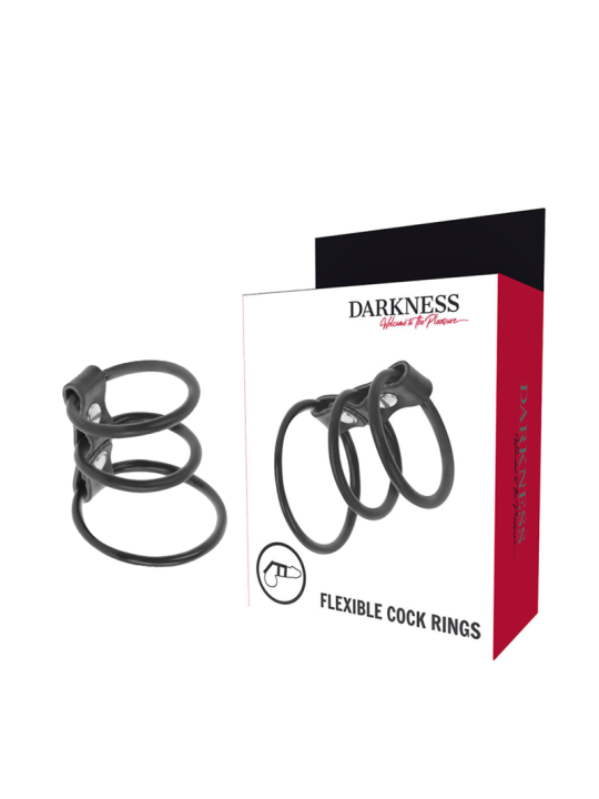 DARKNESS SET DE 3 ANILLAS PENE FLEXIBLE