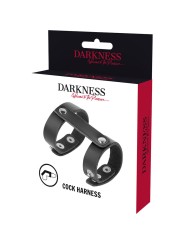 DARKNESS ANILLO PENE Y TESTICULOS AJUSTABLE LEATHER