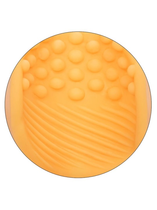 CALEXOTICS BEADED GRIP MASTURBADOR TEXTURADO NARANJA
