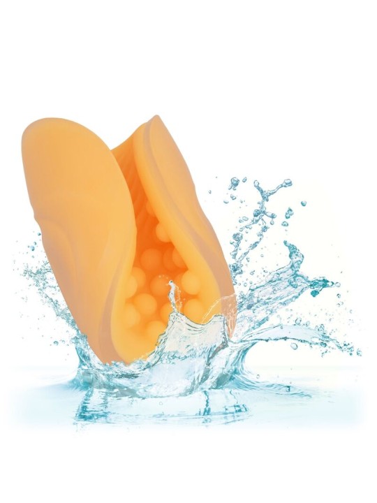 CALEXOTICS BEADED GRIP MASTURBADOR TEXTURADO NARANJA