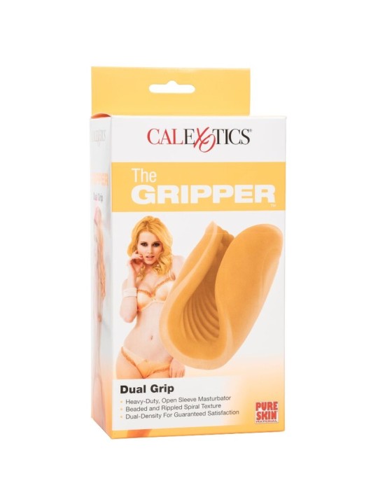 CALEXOTICS BEADED GRIP MASTURBADOR TEXTURADO NARANJA