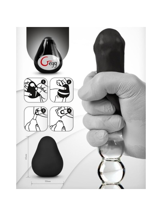 G VIBE HUEVO MASTURBADOR TEXTURADO REUTILIZABLE NEGRO