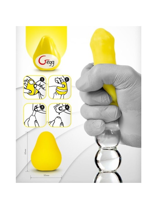 G VIBE HUEVO MASTURBADOR TEXTURADO REUTILIZABLE AMARILLO