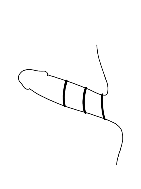 OHMAMA SET 3 ANILLOS DE SILICONA NEGRO