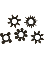 OHMAMA SET 5 ANILLOS SILICONA TESTICULOS Y PENE